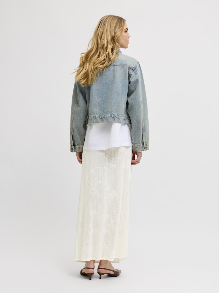 Knit Long Skirt in Vanilla Ice