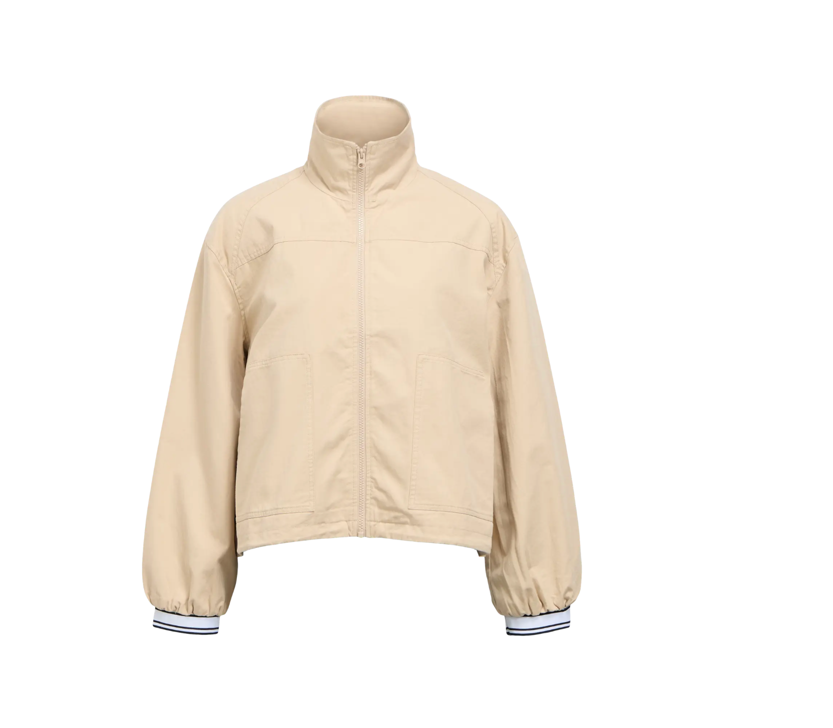 Lottie Bomber Shirt in Tan