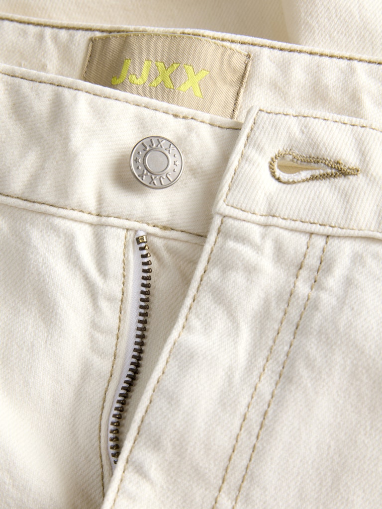Wide Crop Jean in Off White