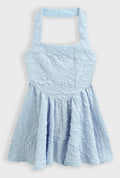 Sam Textured Dress in Blue