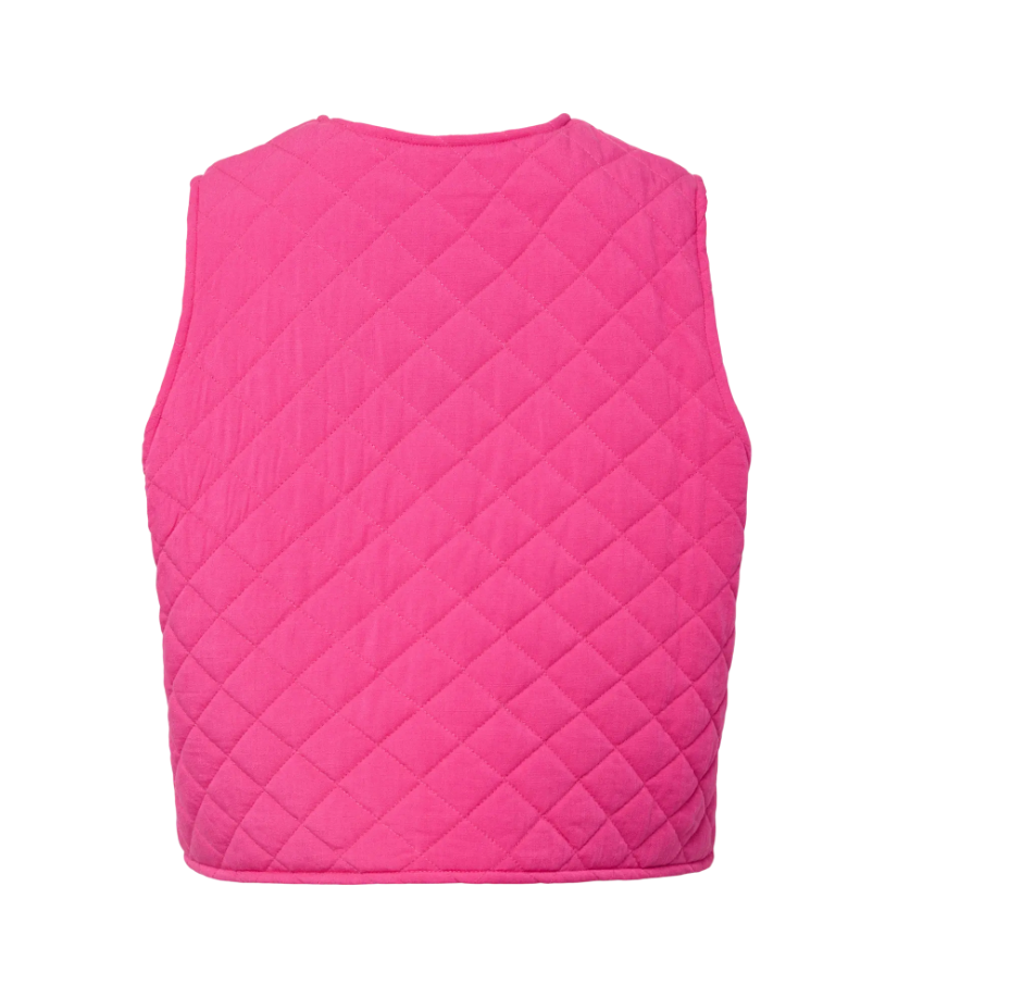 Pippa Quilted Vest in Pink