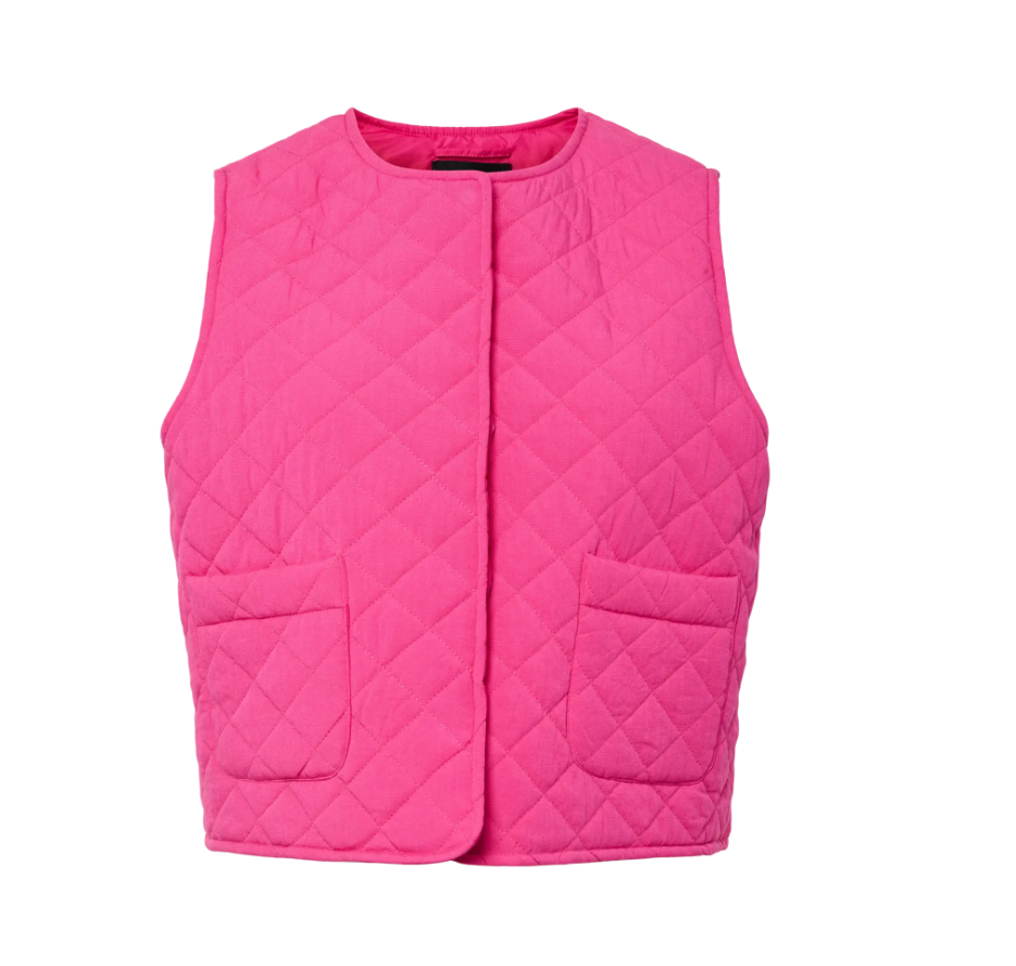Pippa Quilted Vest in Pink