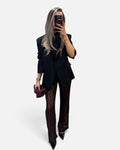 Leona Lace Pants in Chocolate Brown
