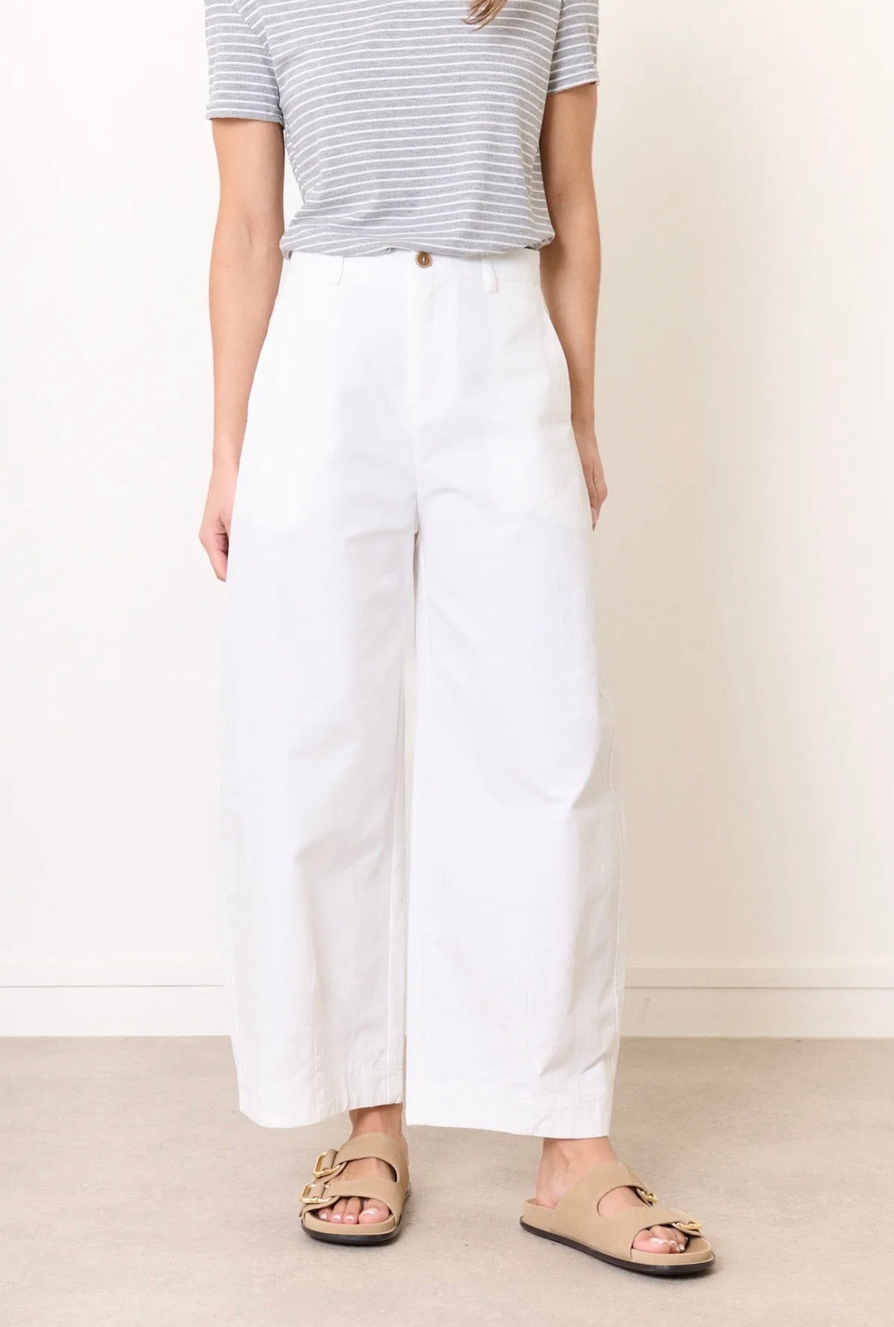 Barrel Pants in White