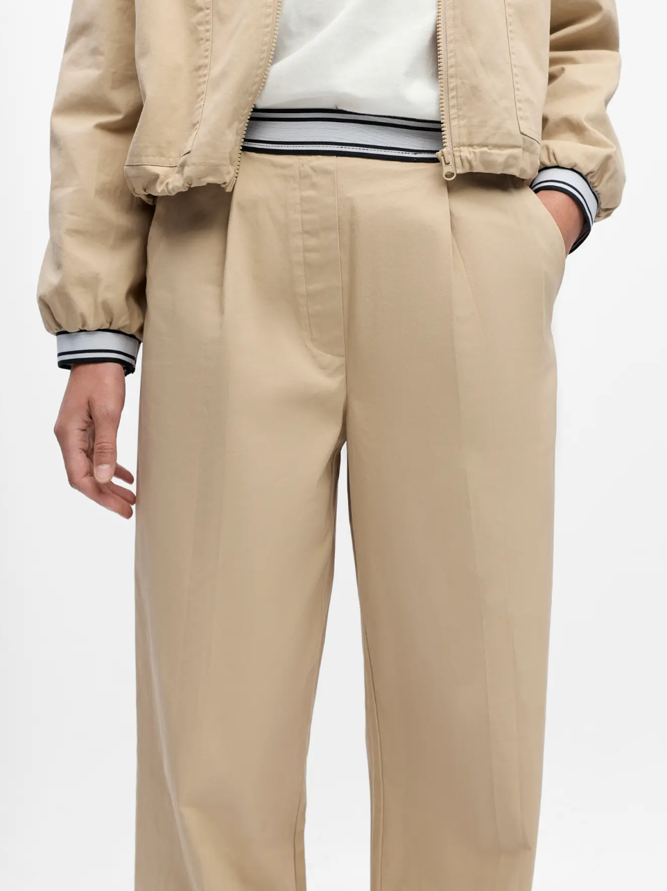 Lottie Bomber Trousers in Tan