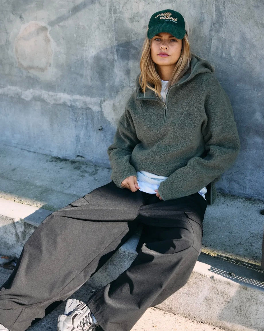 Lisa Half Zip Fleece in Olive