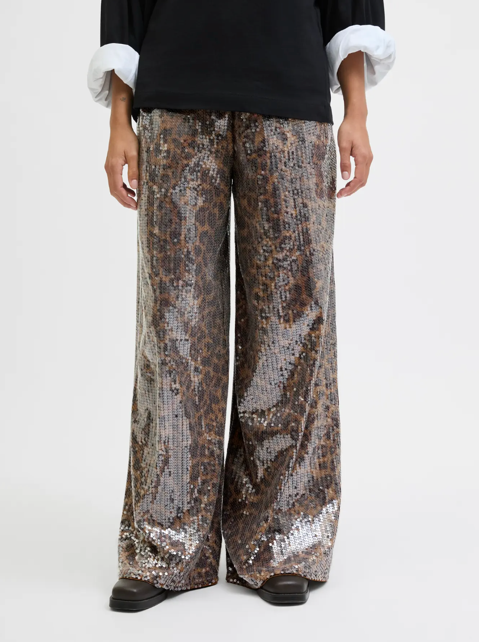 Sequin Leopard print pants