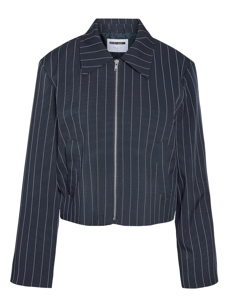 Ada Pinstripe Jacket in Navy