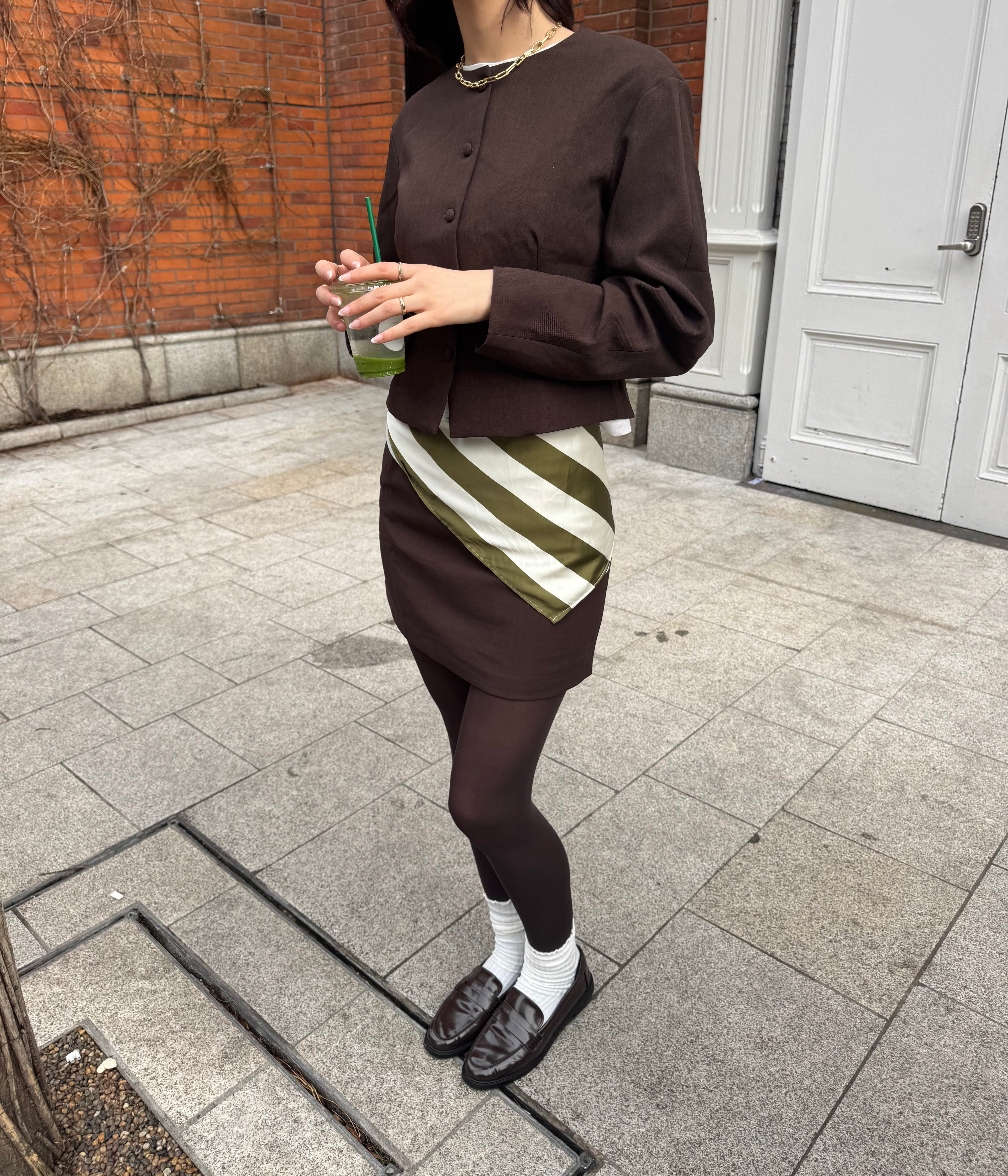 Bella Balloon Sleeve Blazer in Chocolate brown