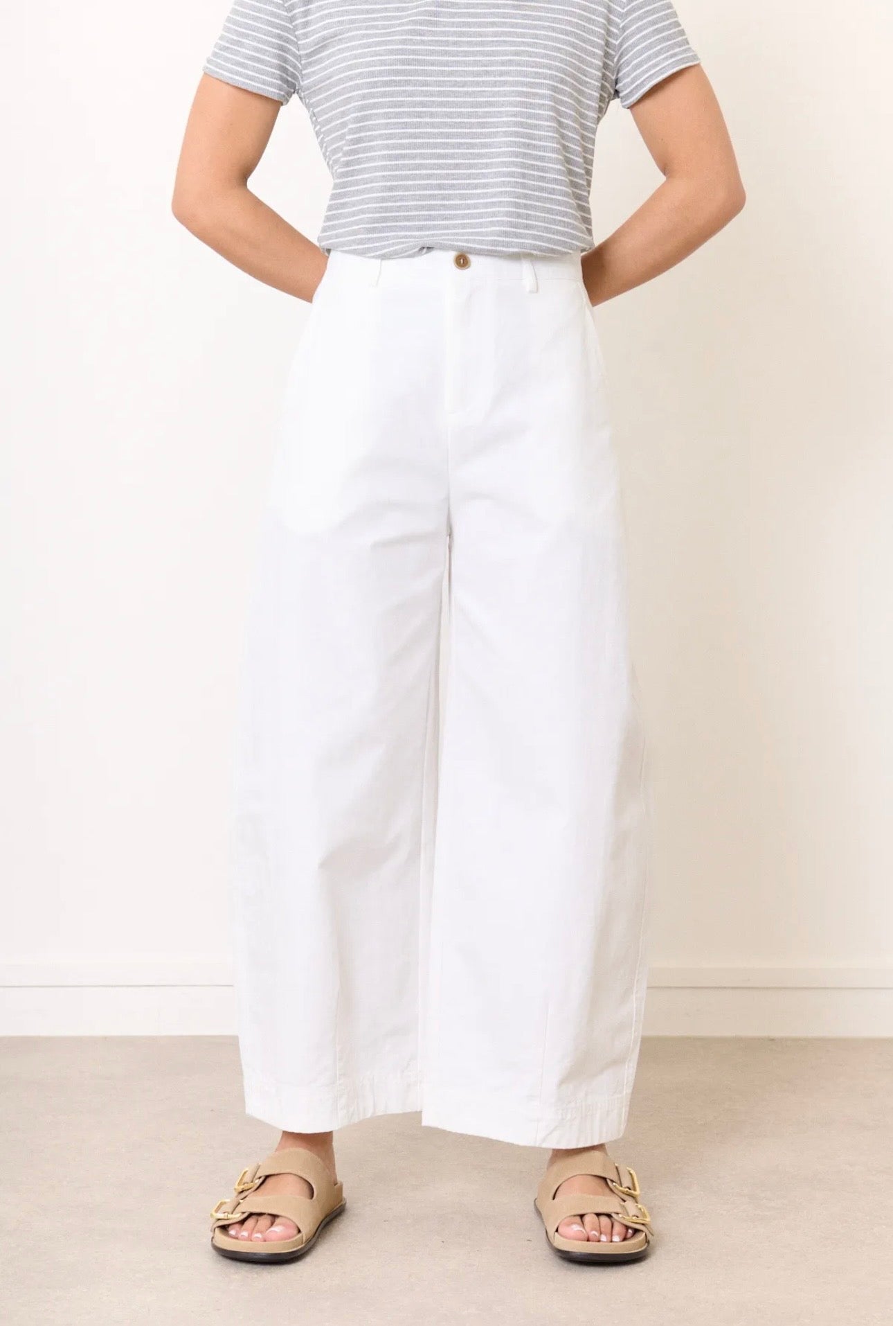 Barrel Pants in White