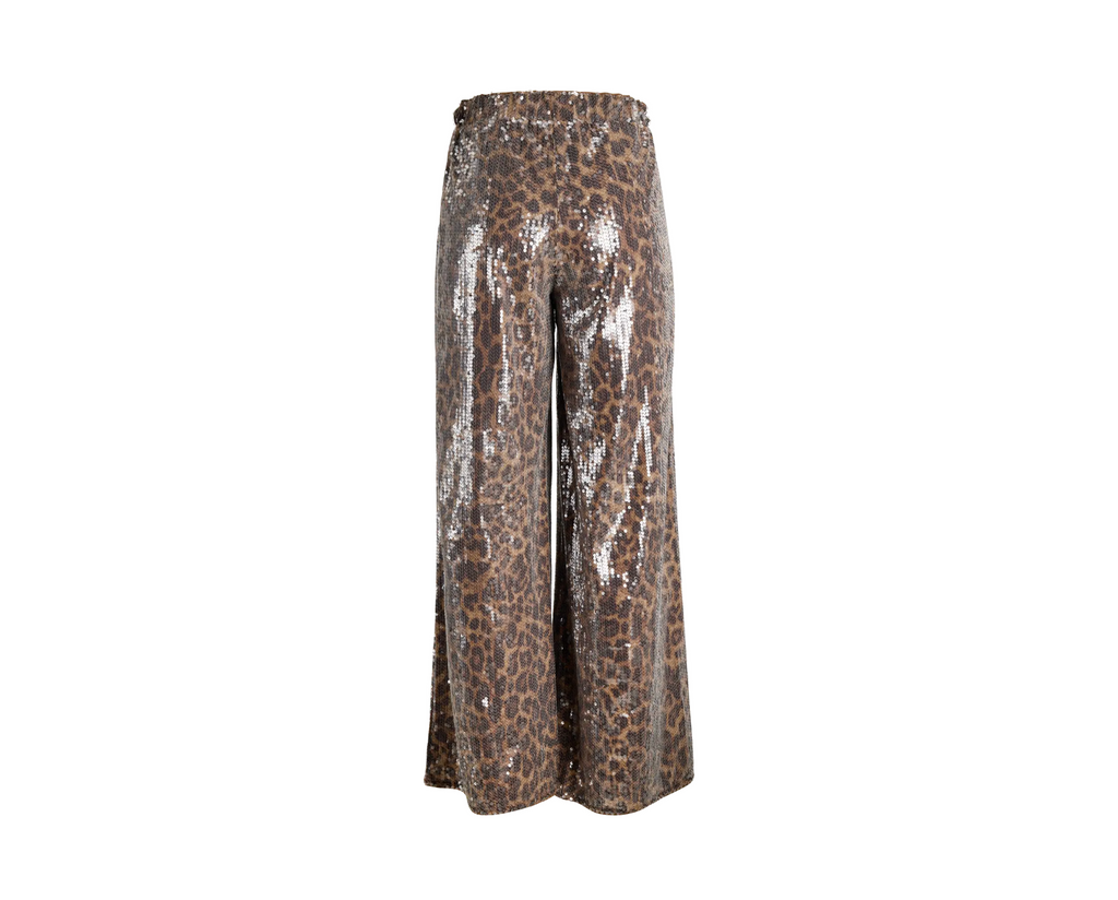 Sequin Leopard print pants