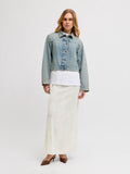 Knit Long Skirt in Vanilla Ice