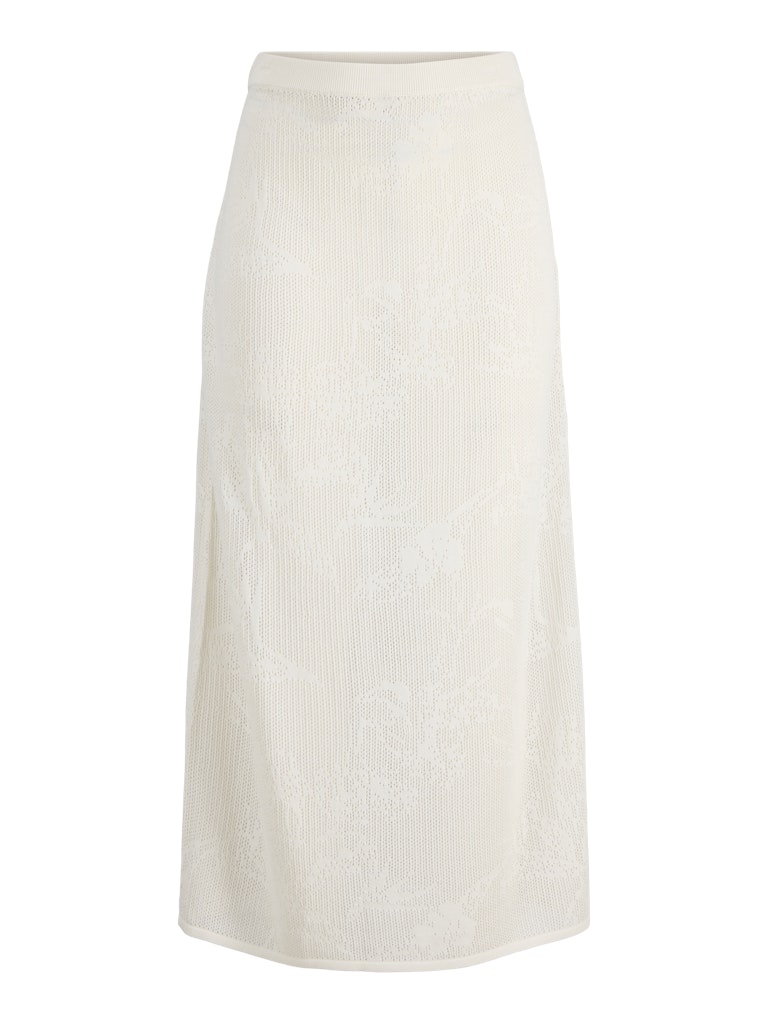 Knit Long Skirt in Vanilla Ice