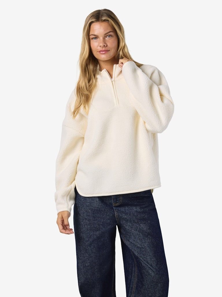Lisa Half Zip Fleece in Cream