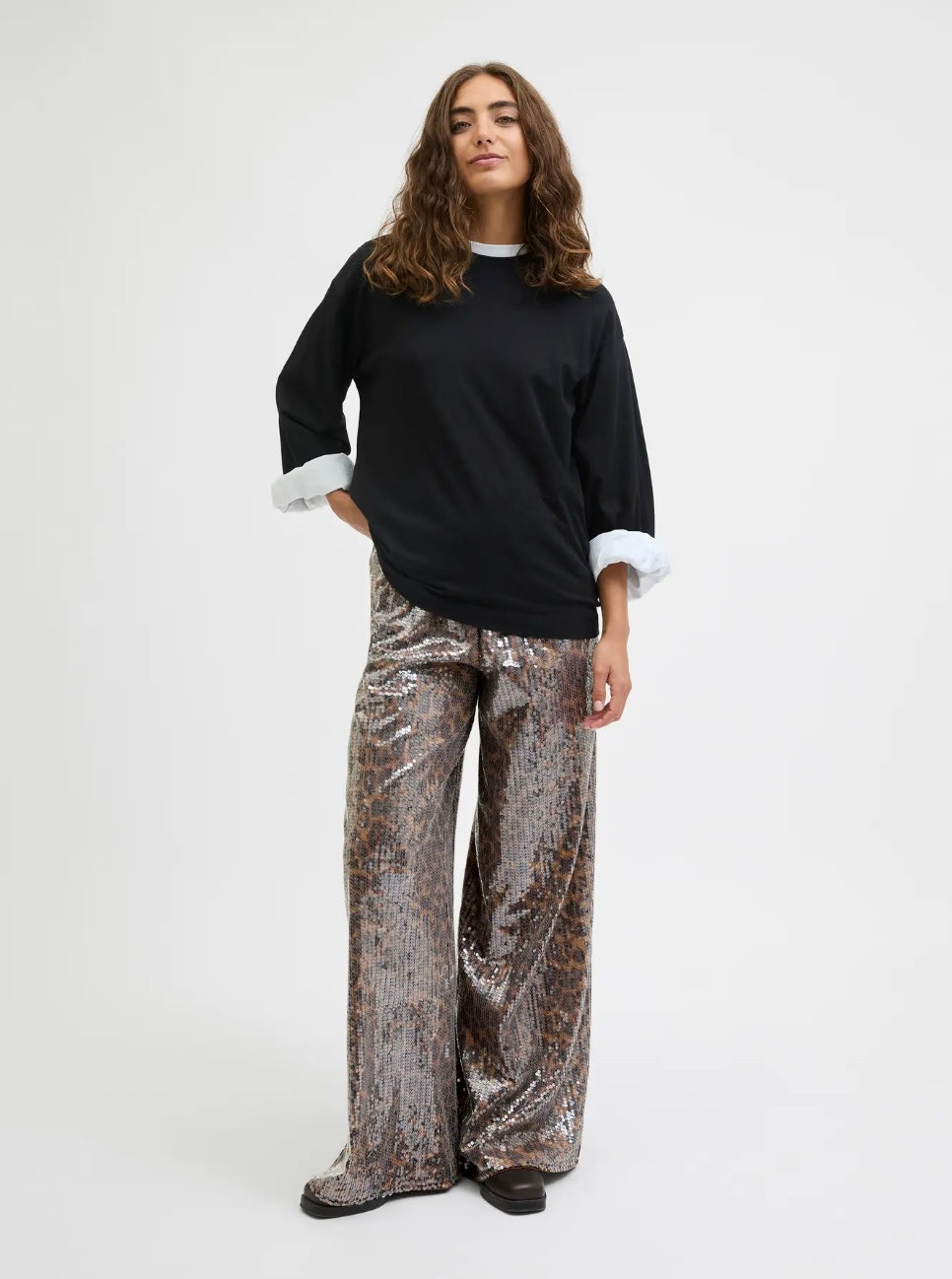 Sequin Leopard print pants