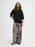 Sequin Leopard print pants