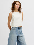 Denim top in Off-White