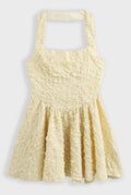Sam Textured Dress in Yellow