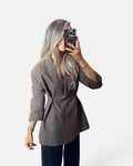 Daisy Cinched Waist Blazer in Brown