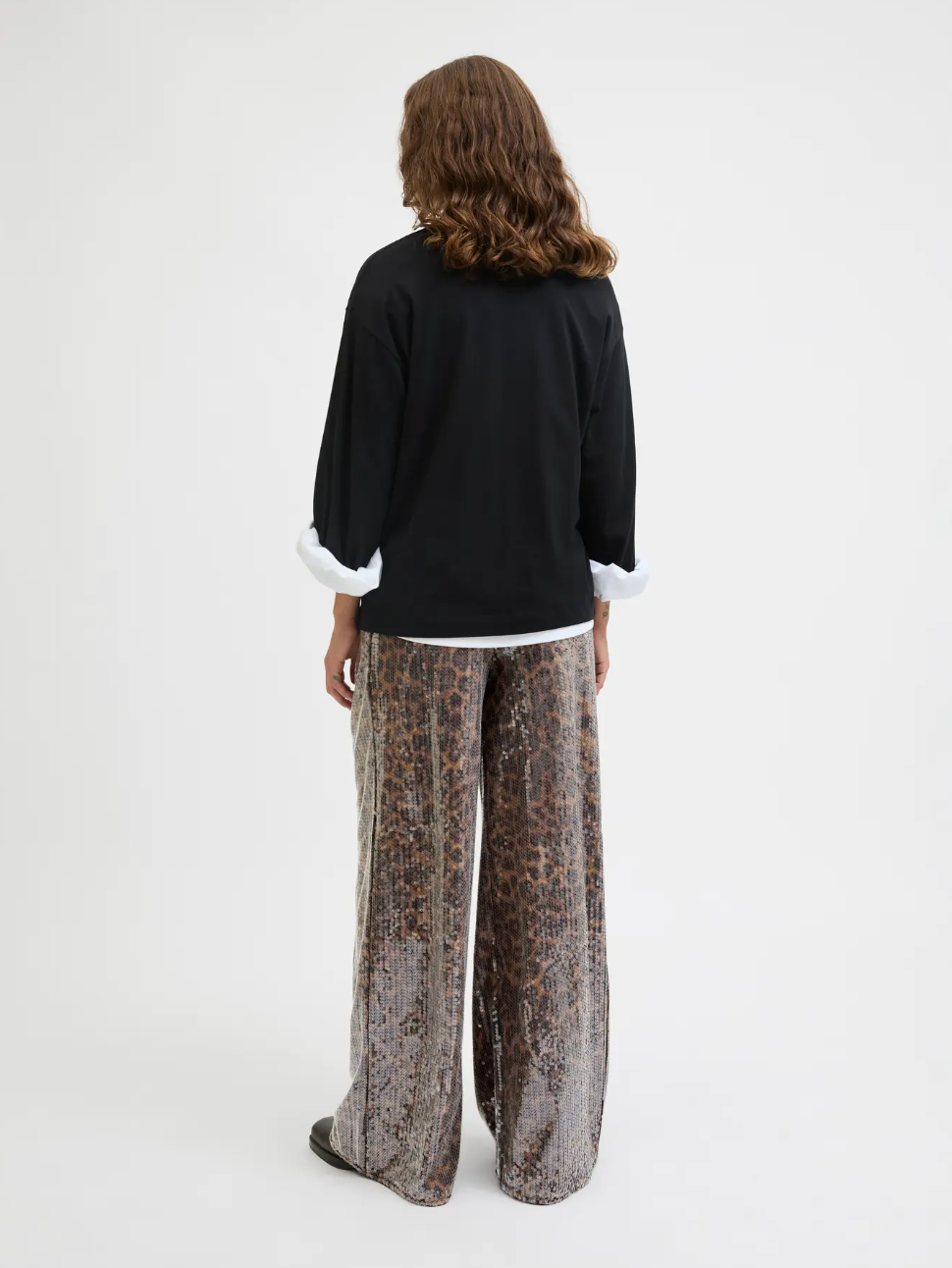 Sequin Leopard print pants