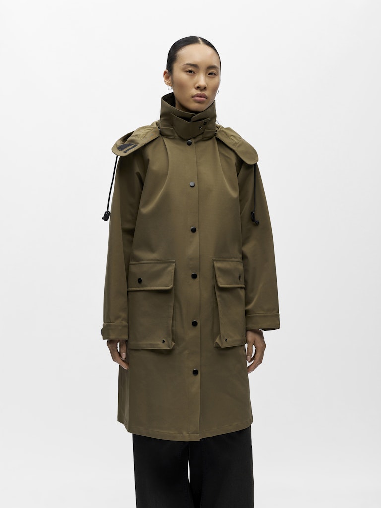 Rain Coat in Ivy Green