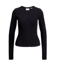 Ribbed Cardigan in Black