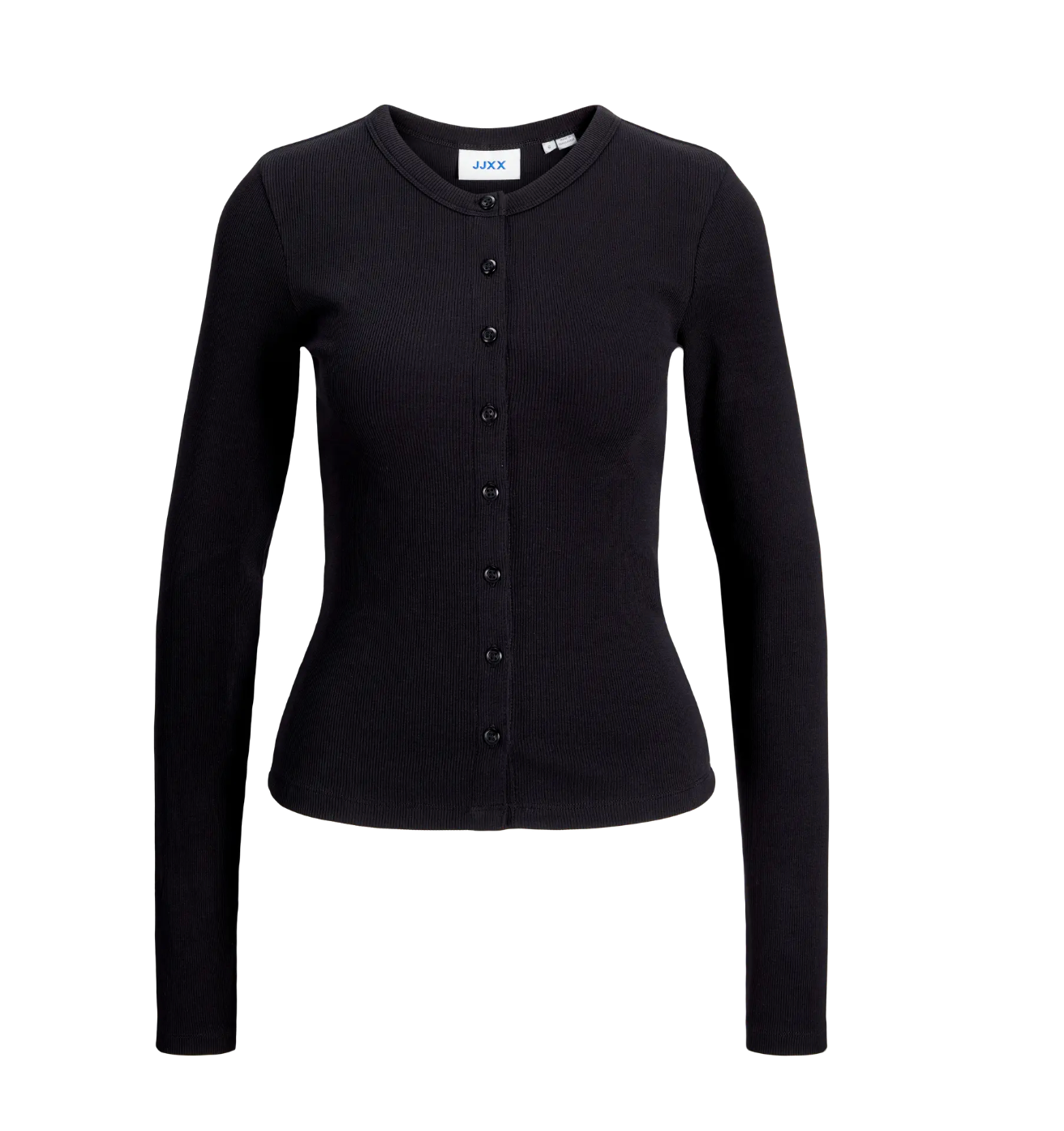 Ribbed Cardigan in Black