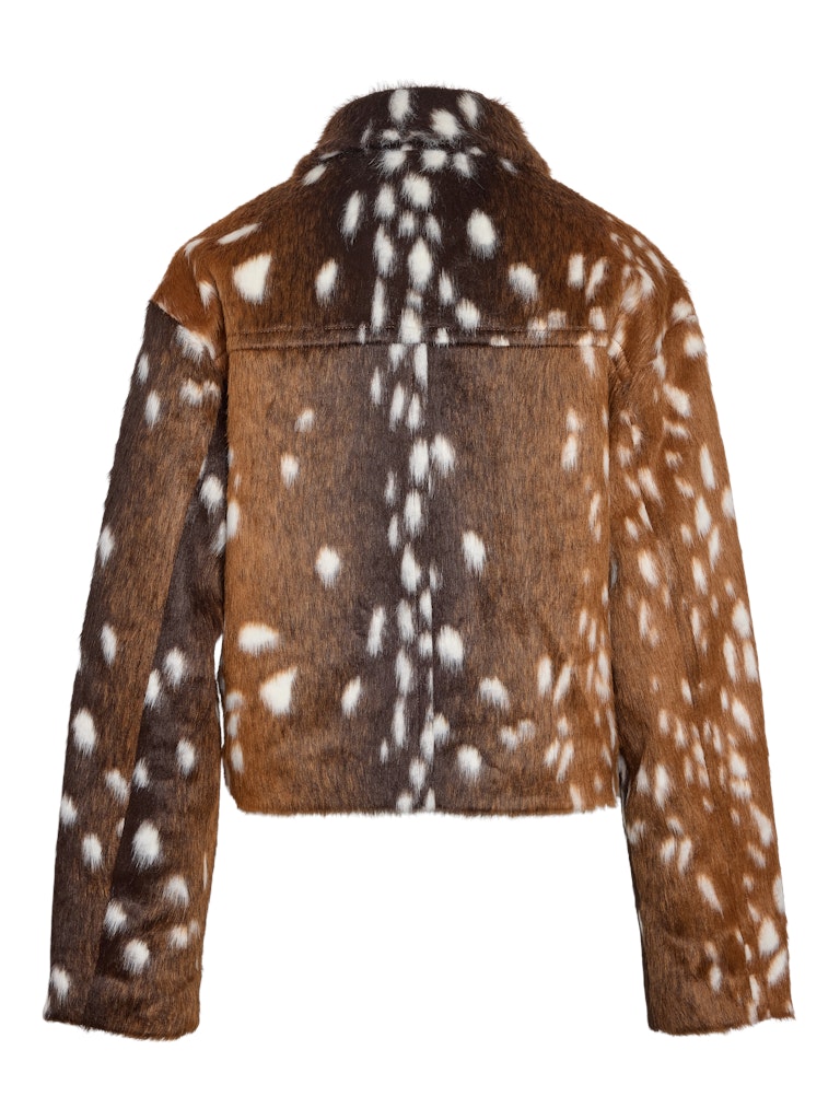 Fur Bomber Jacket in Bambi