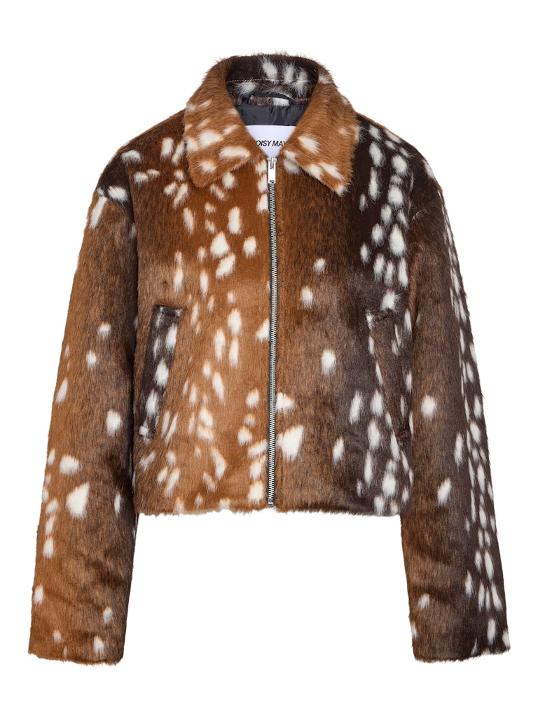 Fur Bomber Jacket in Bambi