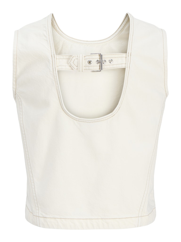 Denim top in Off-White