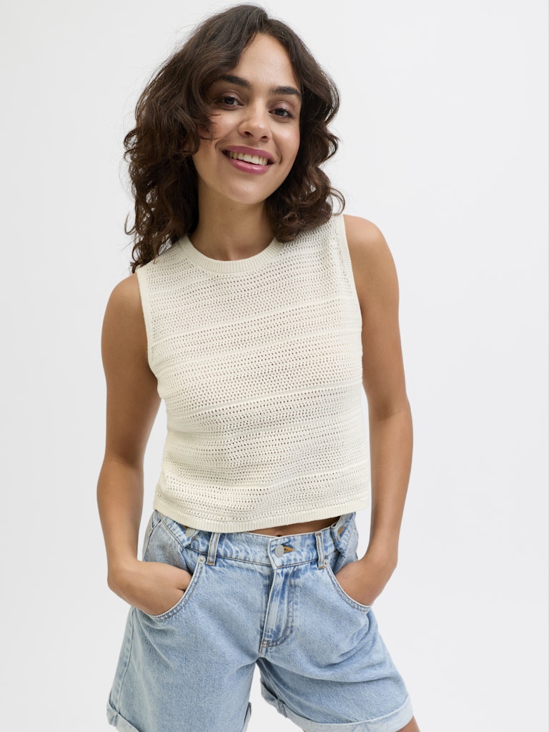 Knit top in Vanilla Ice
