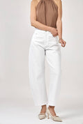 Barrel Leg Jean in White