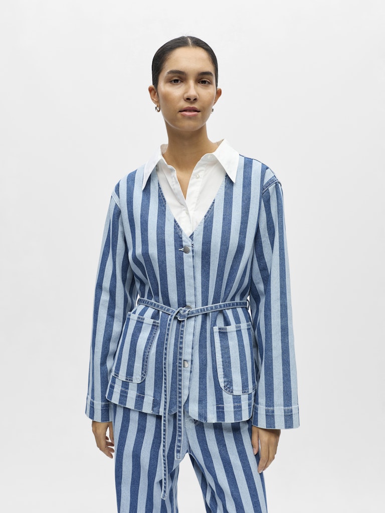 Striped Denim Jacket