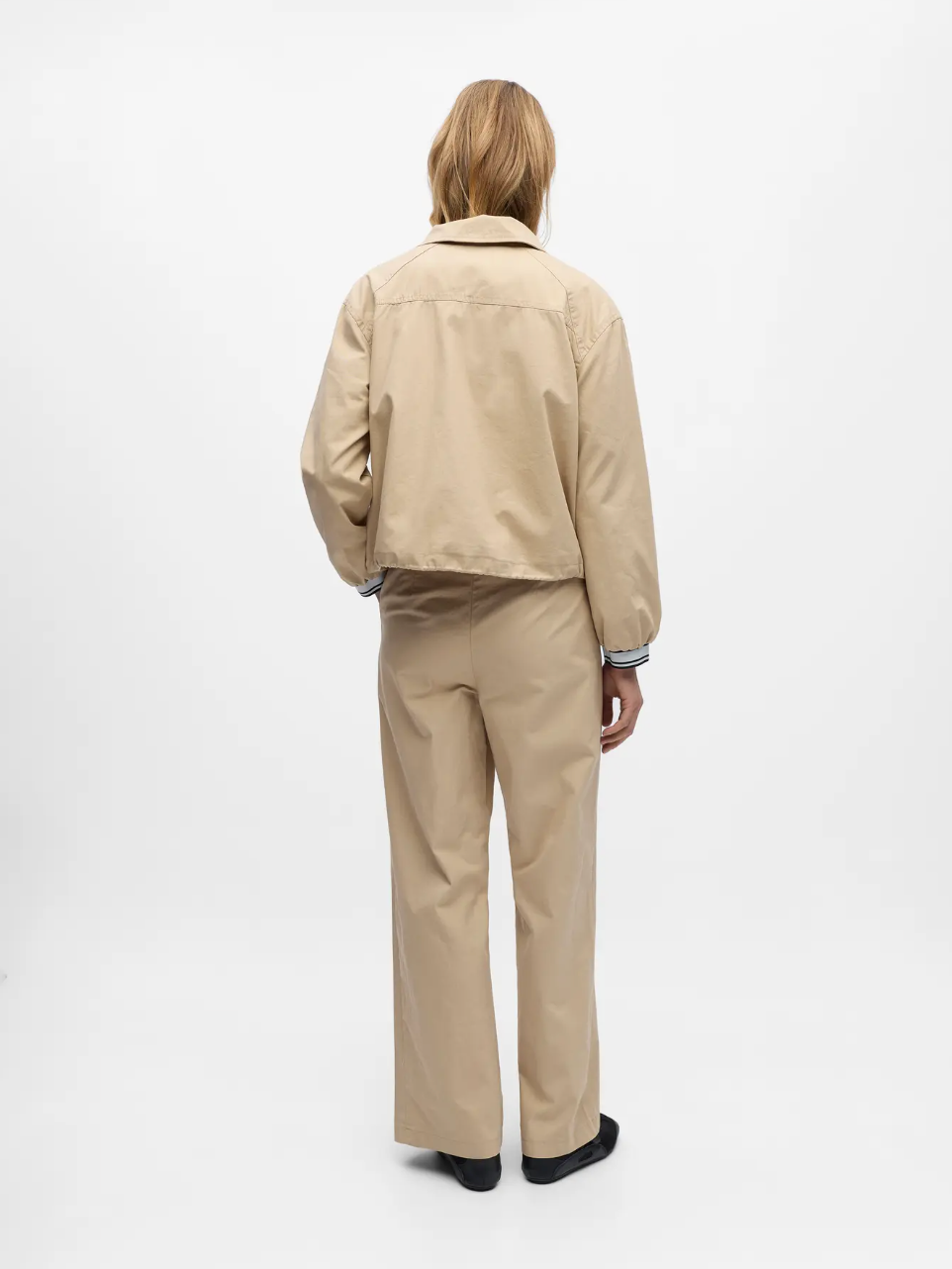 Lottie Bomber Shirt in Tan