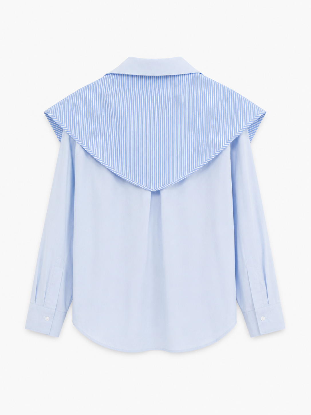 Blue Shirt with Detachable Collar