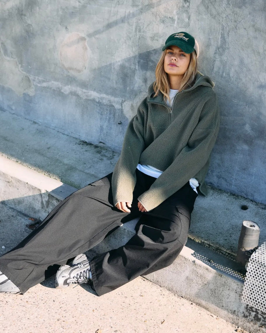 Lisa Half Zip Fleece in Olive