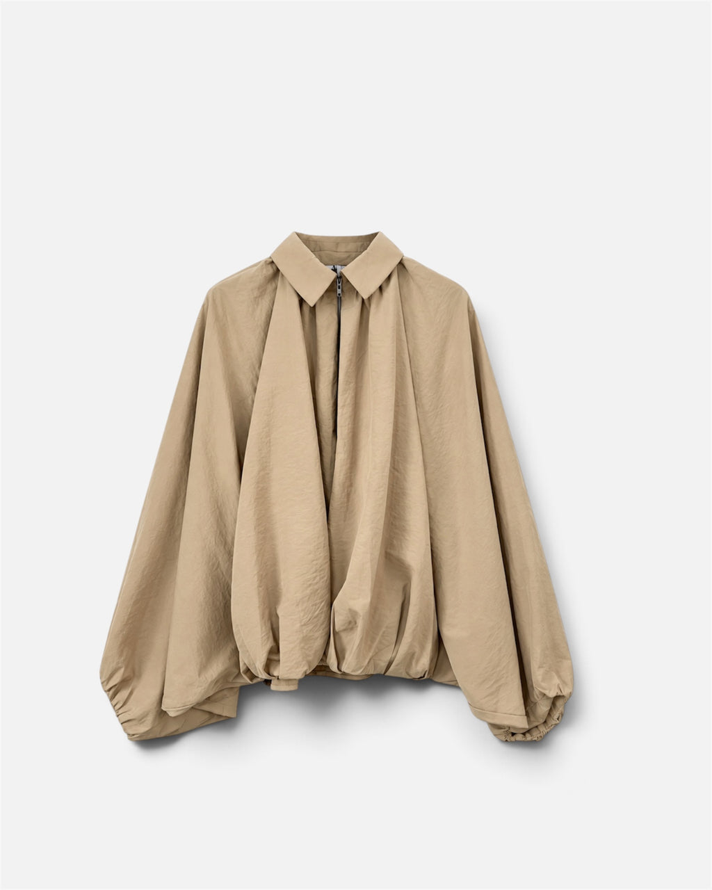 Freya Batwing Sleeve Bomber Jacket in Beige