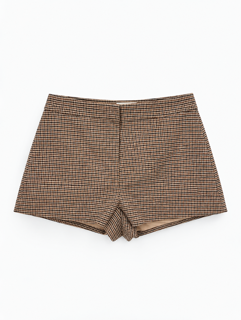 Lily Checkered Shorts in Brown