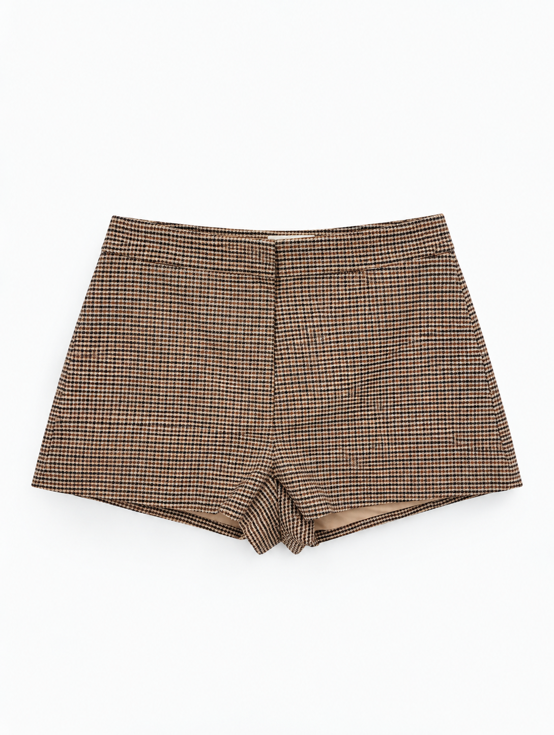 Lily Checkered Shorts in Brown