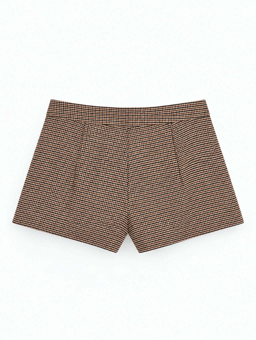 Lily Checkered Shorts in Brown