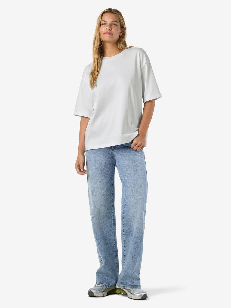 Kila Dropped Shoulder T-Shirt in White