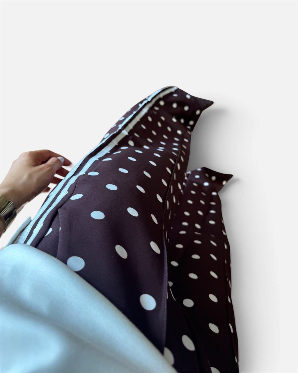Fawn Track Pants in Brown Polka Dott
