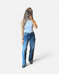 June Wide Leg Jean in Dark Denim