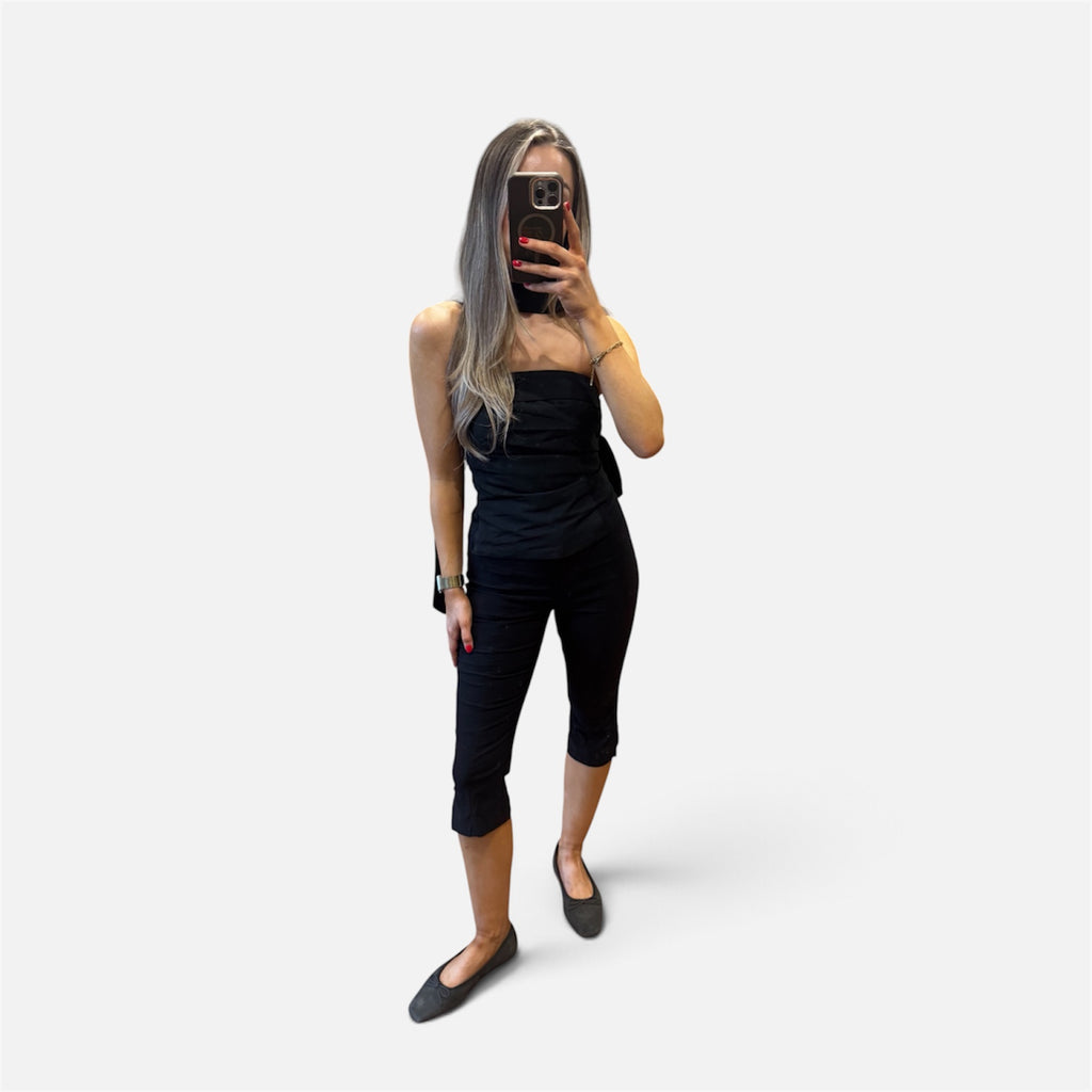 Harriet Bandeau Top in Black