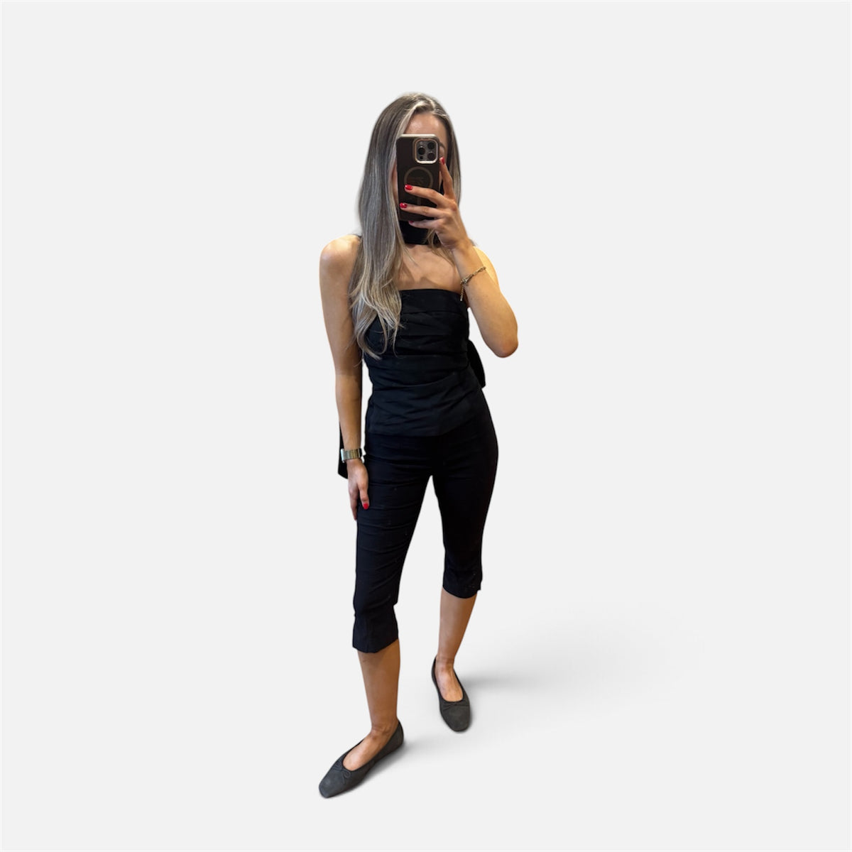 Harriet Bandeau Top in Black
