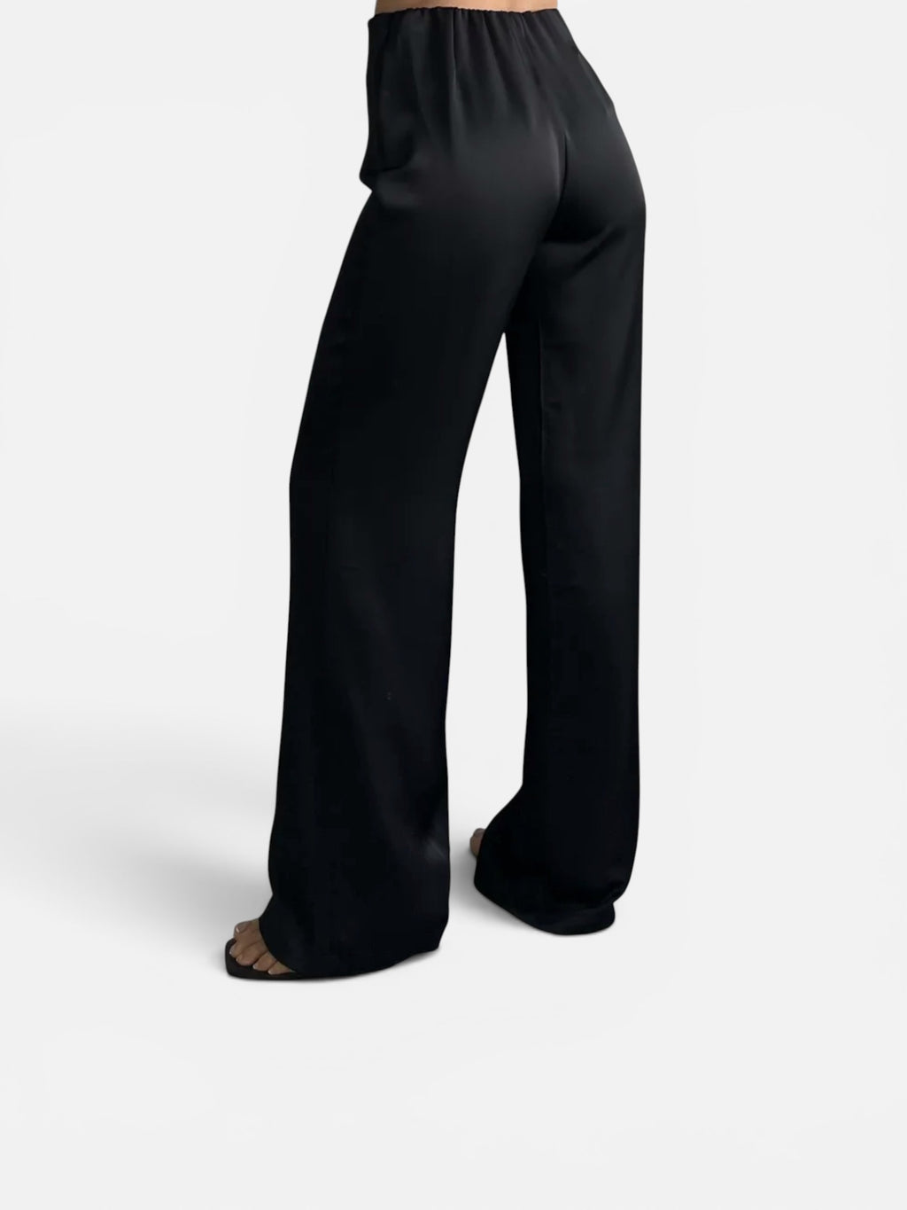 Satin Pants in Black
