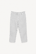 Polka Dott Capris in White