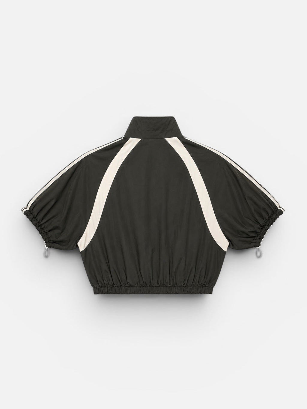 Track jacket in green & beige