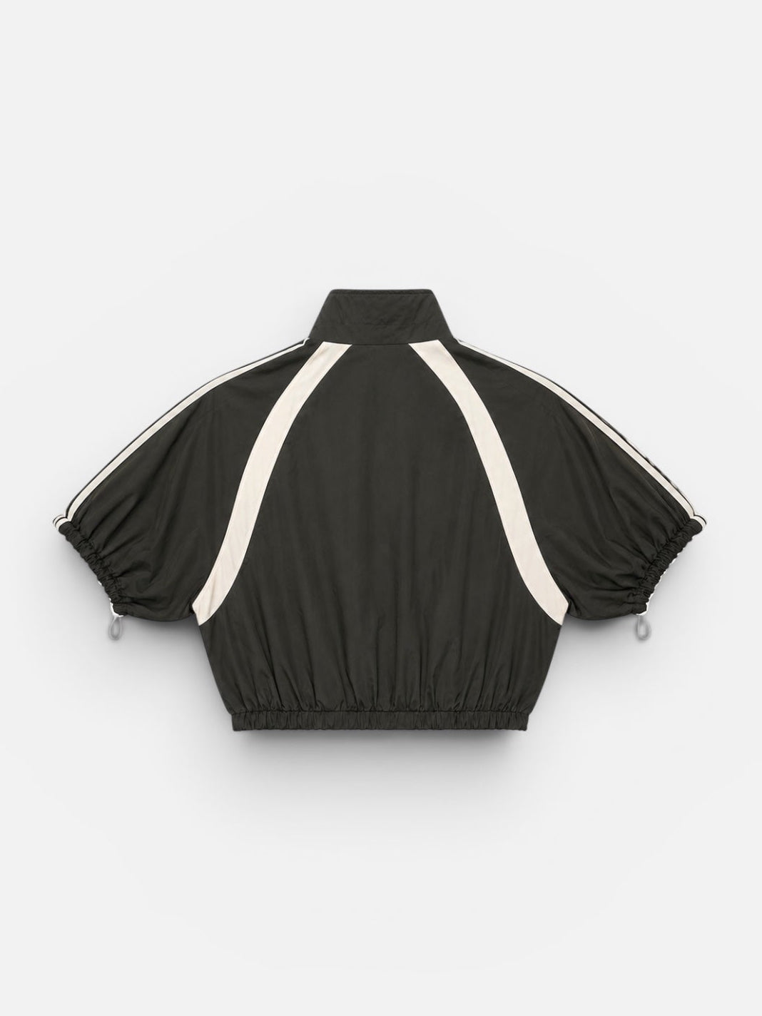 Track jacket in green & beige