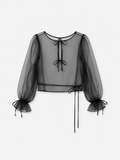 Organza Top in Black
